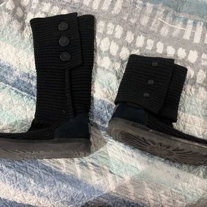 Ugh black tall or short boots